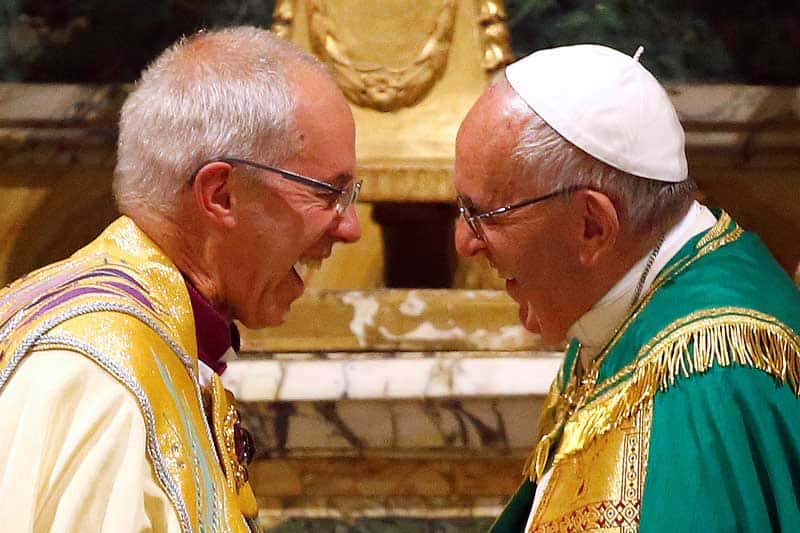 Archbishop of Canterbury Justin Welby and Pope Francis
